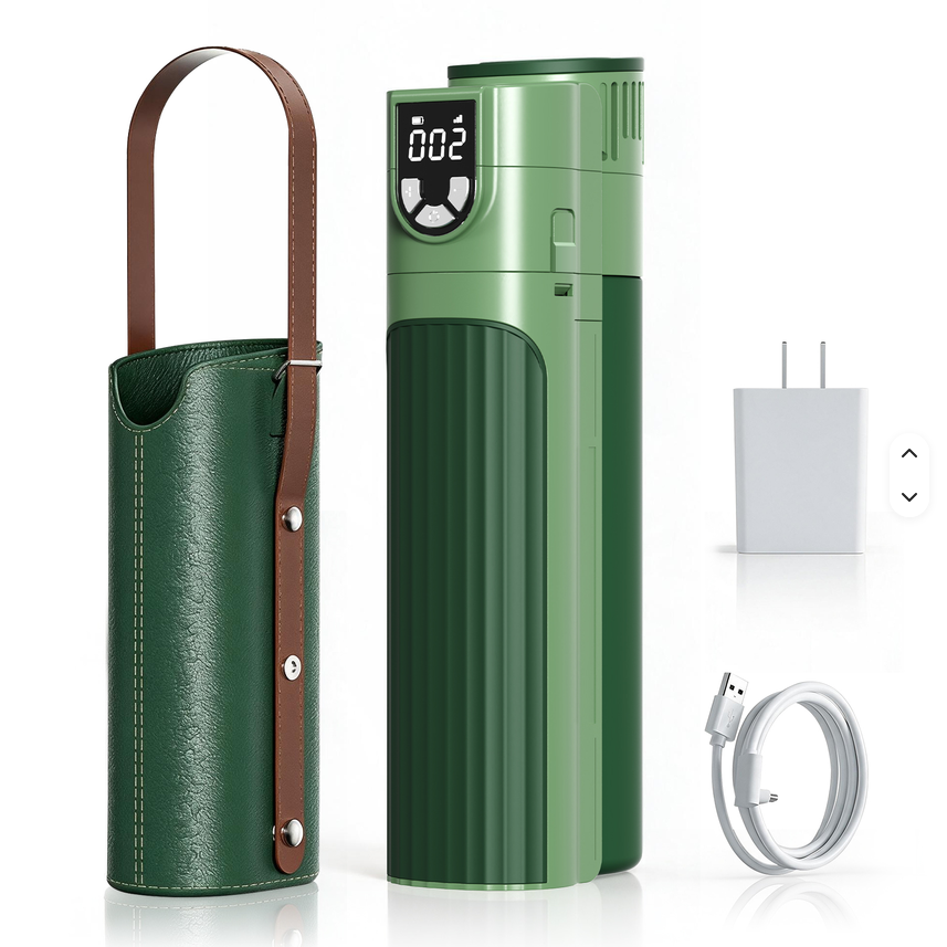 X9 NAVIGATOR PRO Thermoelectric Travel Cooler (GREEN, w/ Adj. Temp, w/ CCC 10 000  mAh Battery)