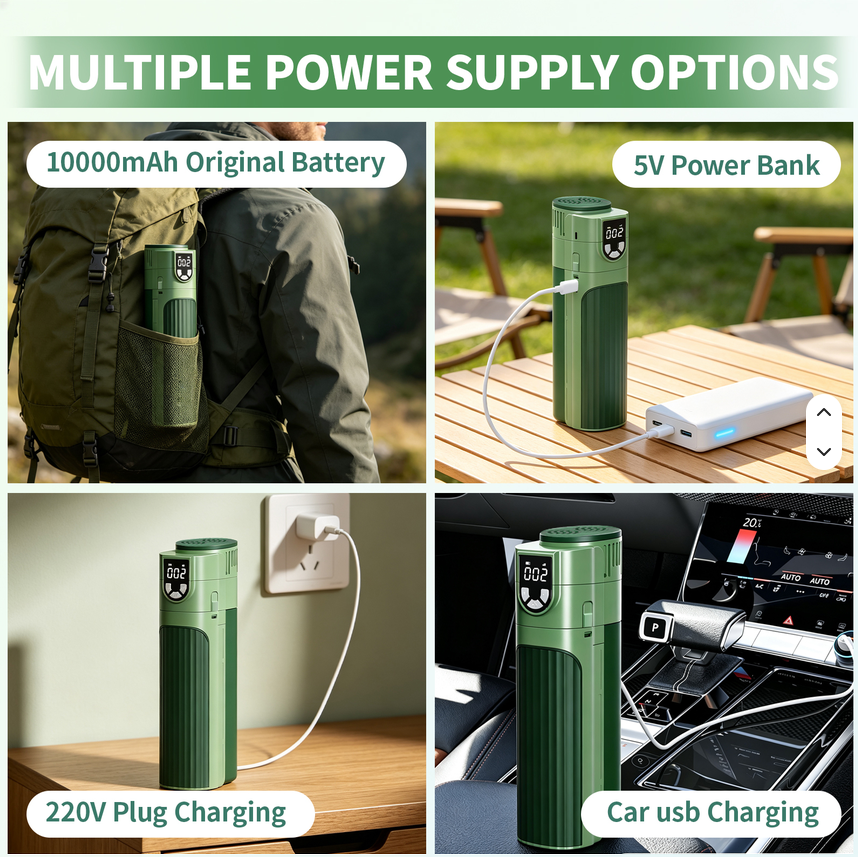 X9 NAVIGATOR PRO Thermoelectric Travel Cooler (GREEN, w/ Adj. Temp, w/ CCC 20 000  mAh Battery)