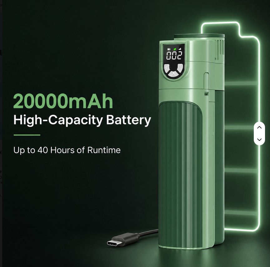X9 NAVIGATOR PRO Thermoelectric Travel Cooler (GREEN, w/ Adj. Temp, w/ CCC 20 000  mAh Battery)