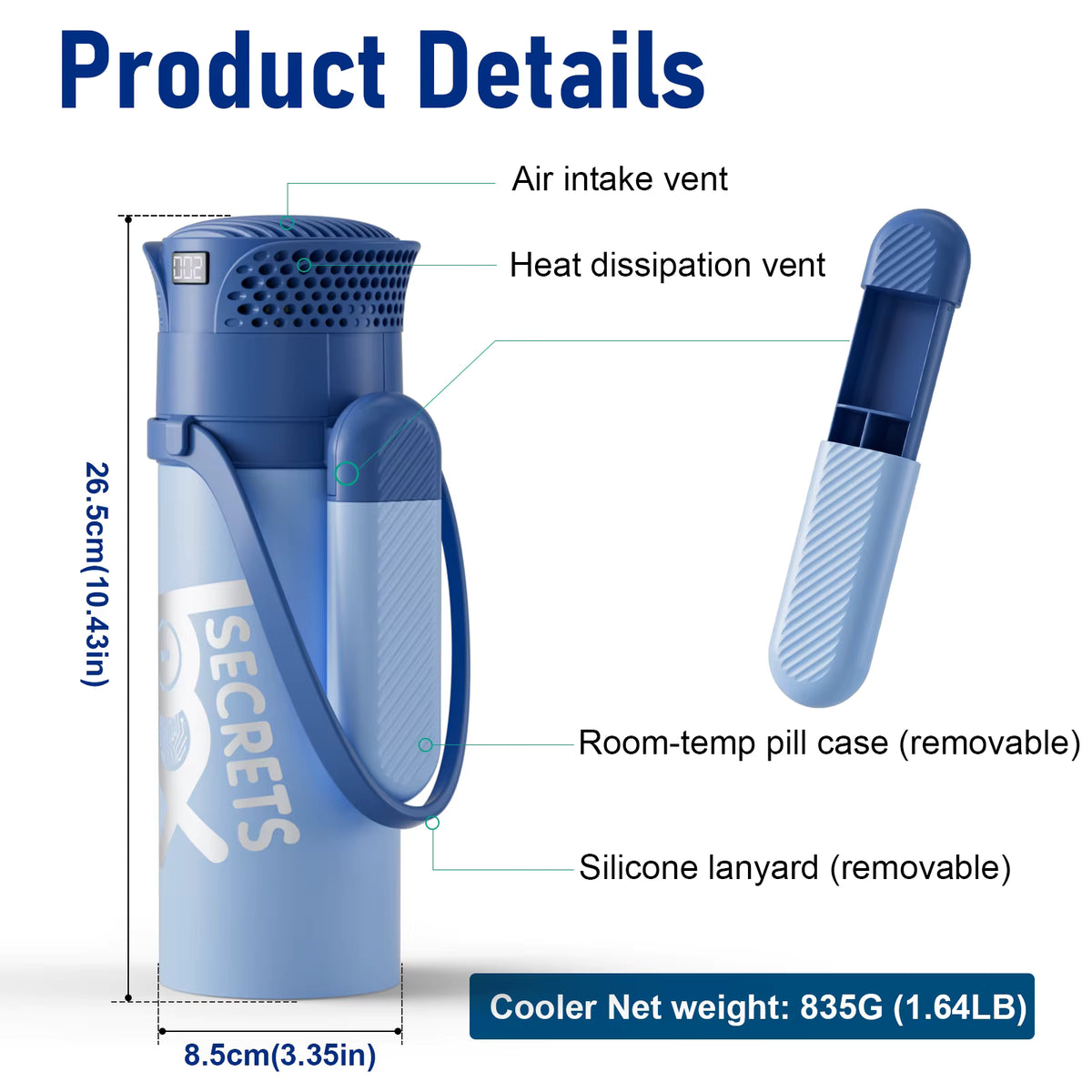 X5 MAX CLOUD Thermoelectric Travel Cooler (BLUE, w/ Auto Temp)