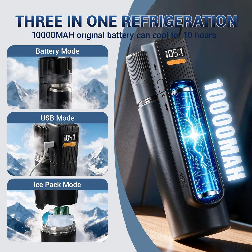 X6 NAVIGATOR Thermoelectric Travel Cooler (BLACK, w/ Adj. Temp, w/ 10 000 mAh CCC Battery)