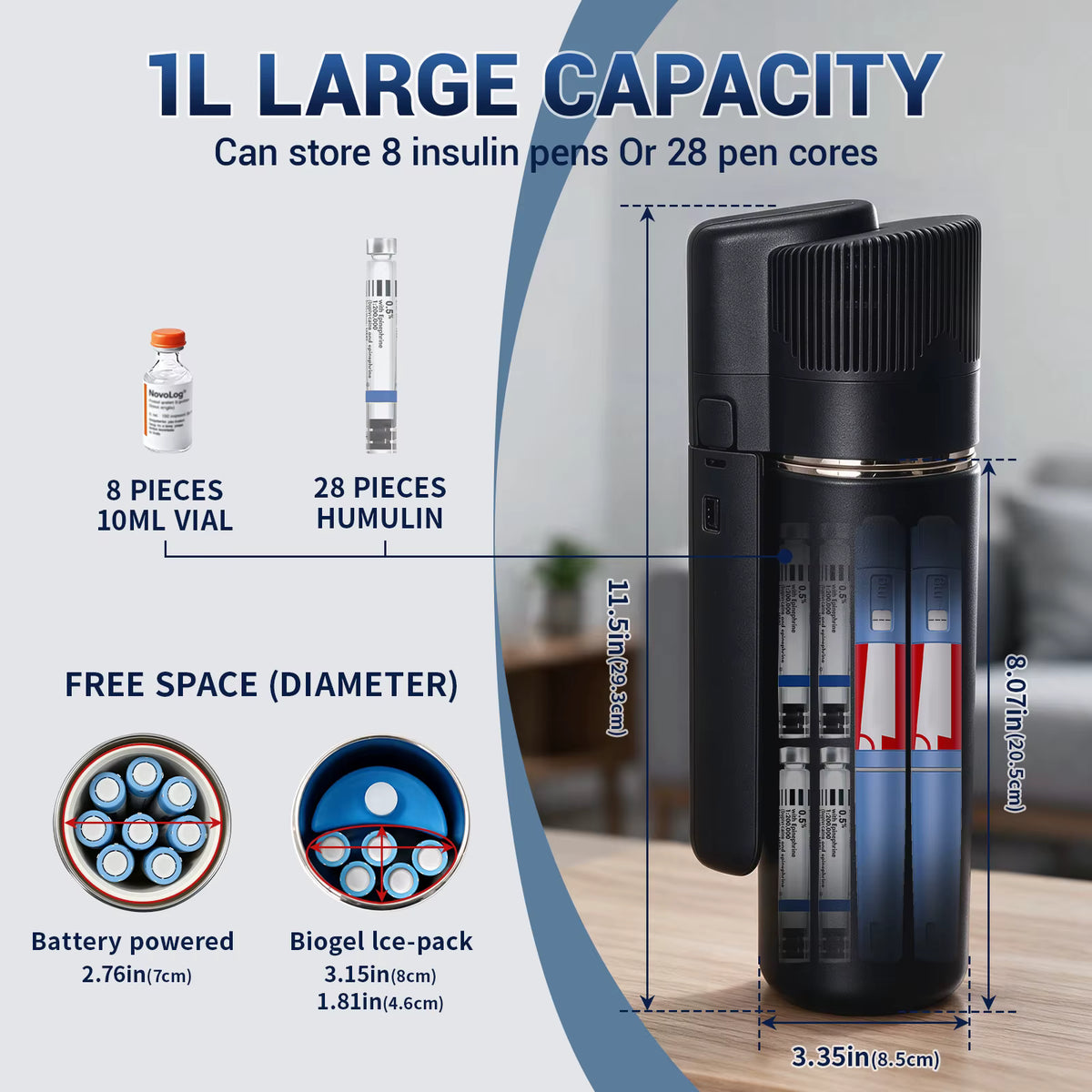 X6 NAVIGATOR Thermoelectric Travel Cooler (BLACK, w/ Adj. Temp, w/ 10 000 mAh CCC Battery)