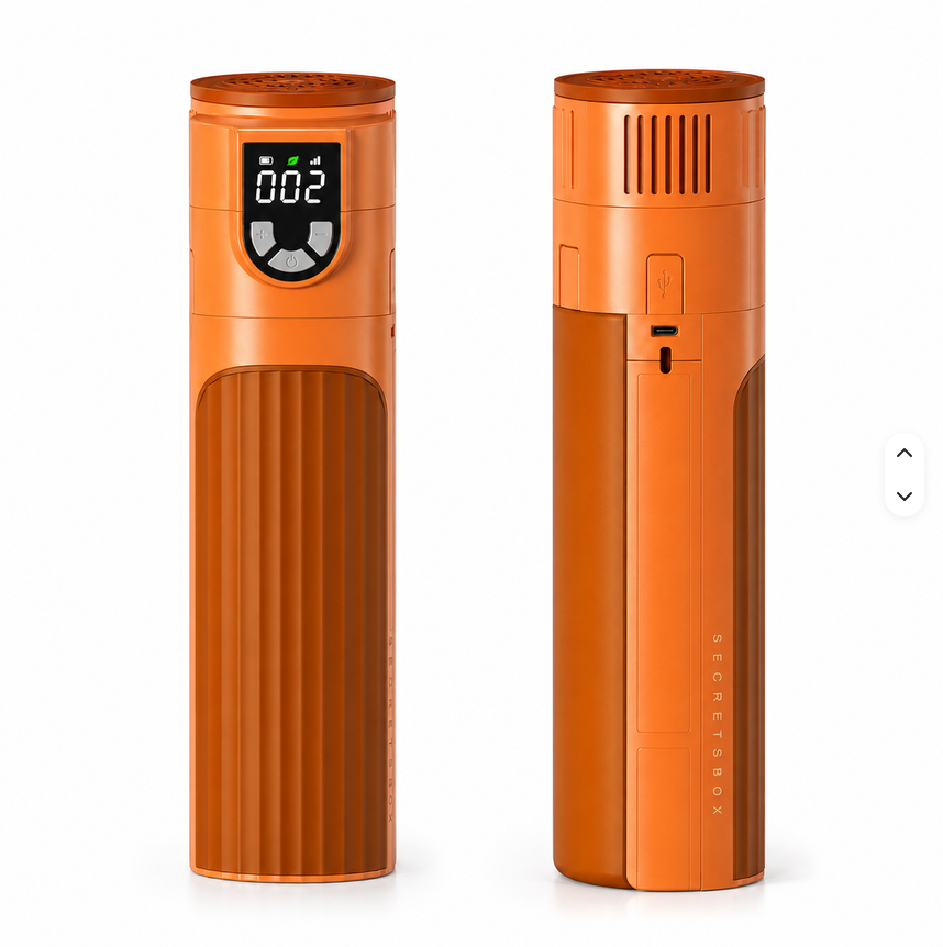 X9 NAVIGATOR PRO Thermoelectric Travel Cooler (ORANGE, w/ Adj. Temp, w/ CCC 10 000 mAh Battery)