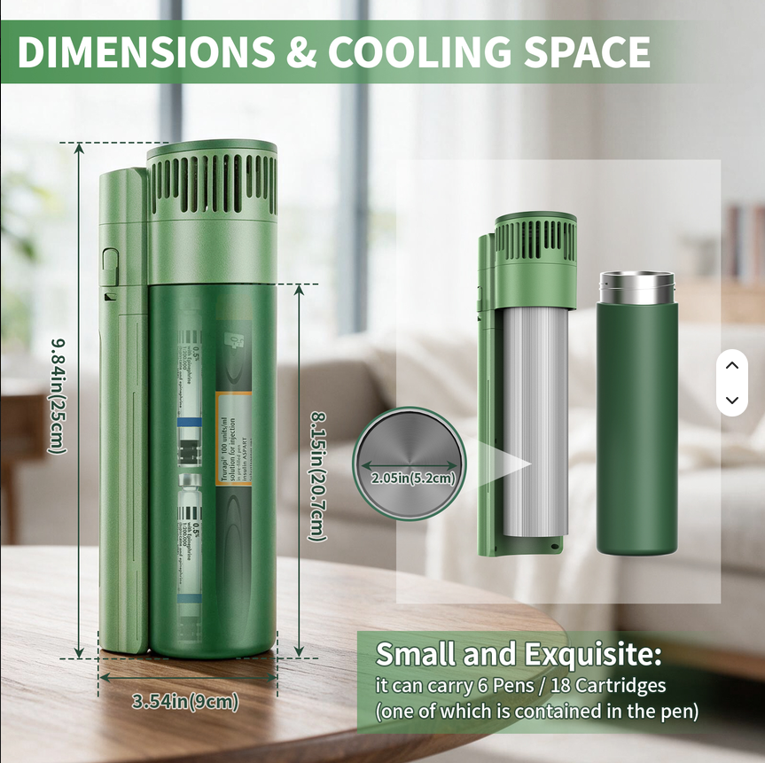 X9 NAVIGATOR PRO Thermoelectric Travel Cooler (GREEN, w/ Adj. Temp, w/ CCC 20 000  mAh Battery)