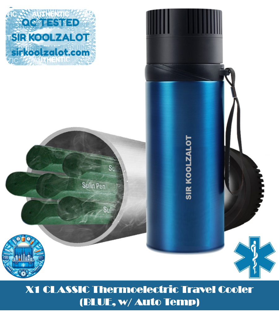 X1 CLASSIC Thermoelectric Travel Cooler (BLUE, w/ Auto Temp)